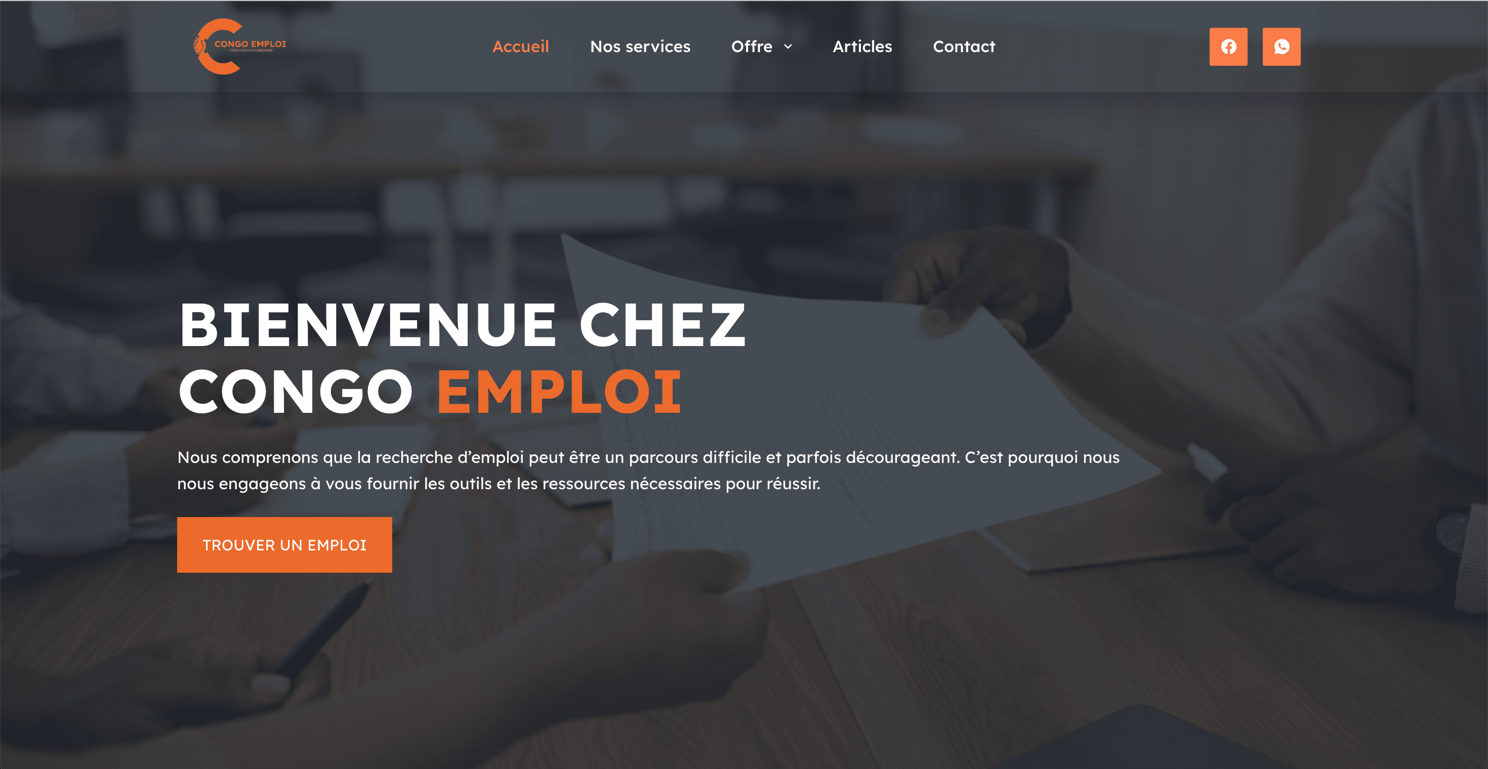 Aperçu du projet Congo Emploi